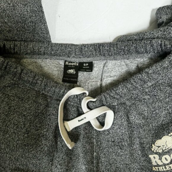 Roots Cotton Salt & Pepper Back Logo Pockets Cuff Sweatpant Track Pants Joggers - Picture 4 of 16